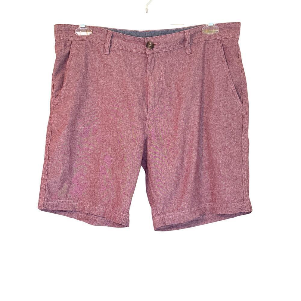 14th and Union Men’s Slim Fit 100% Cotton Shorts Red Oxblood Size 36 Resortwear